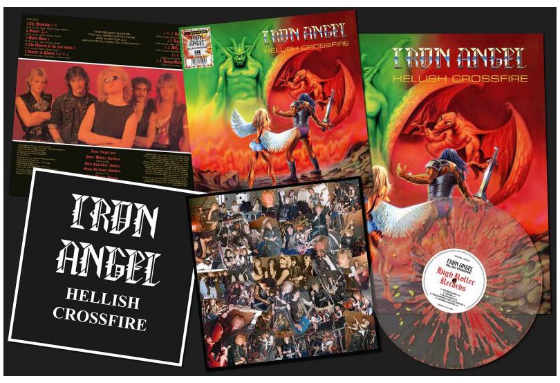 Image of Iron Angel Hellish crossfire LP splattered