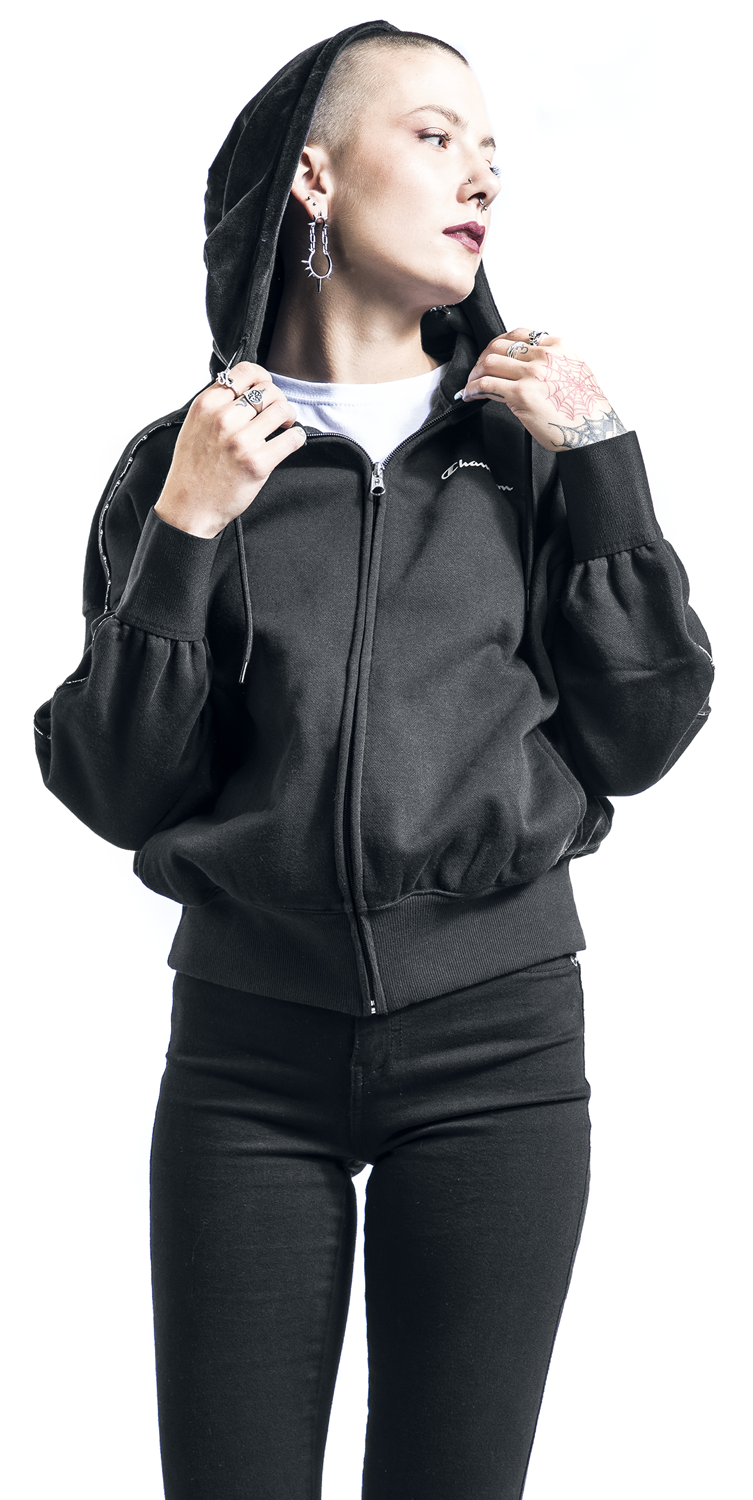 Champion Soft Velour Kapuzenjacke schwarz