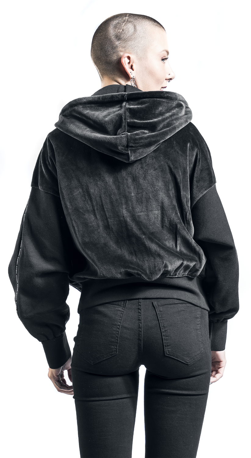 Champion Soft Velour Kapuzenjacke schwarz