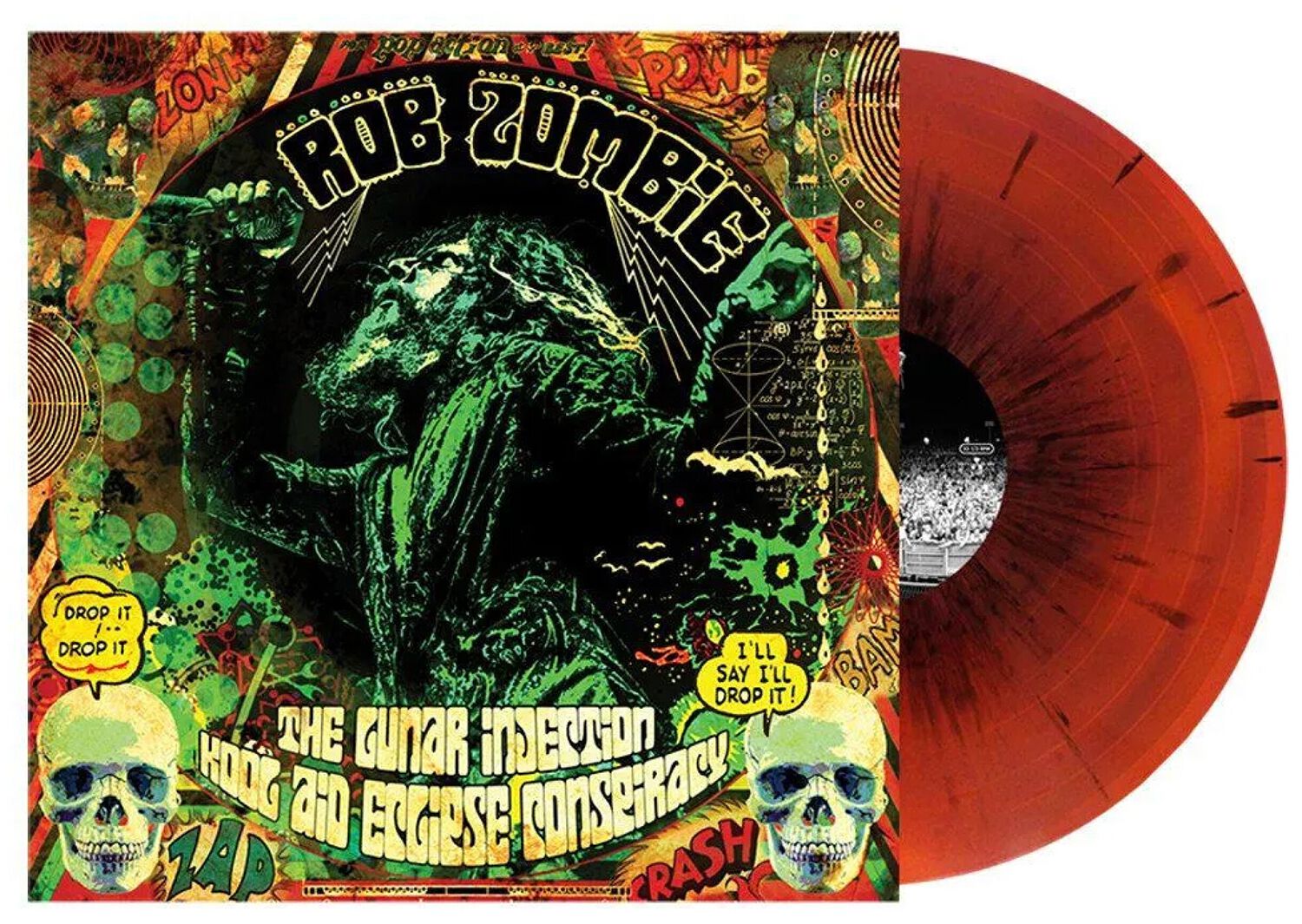 Image of Rob Zombie The lunar injection kool aid eclipse conspiracy LP splattered