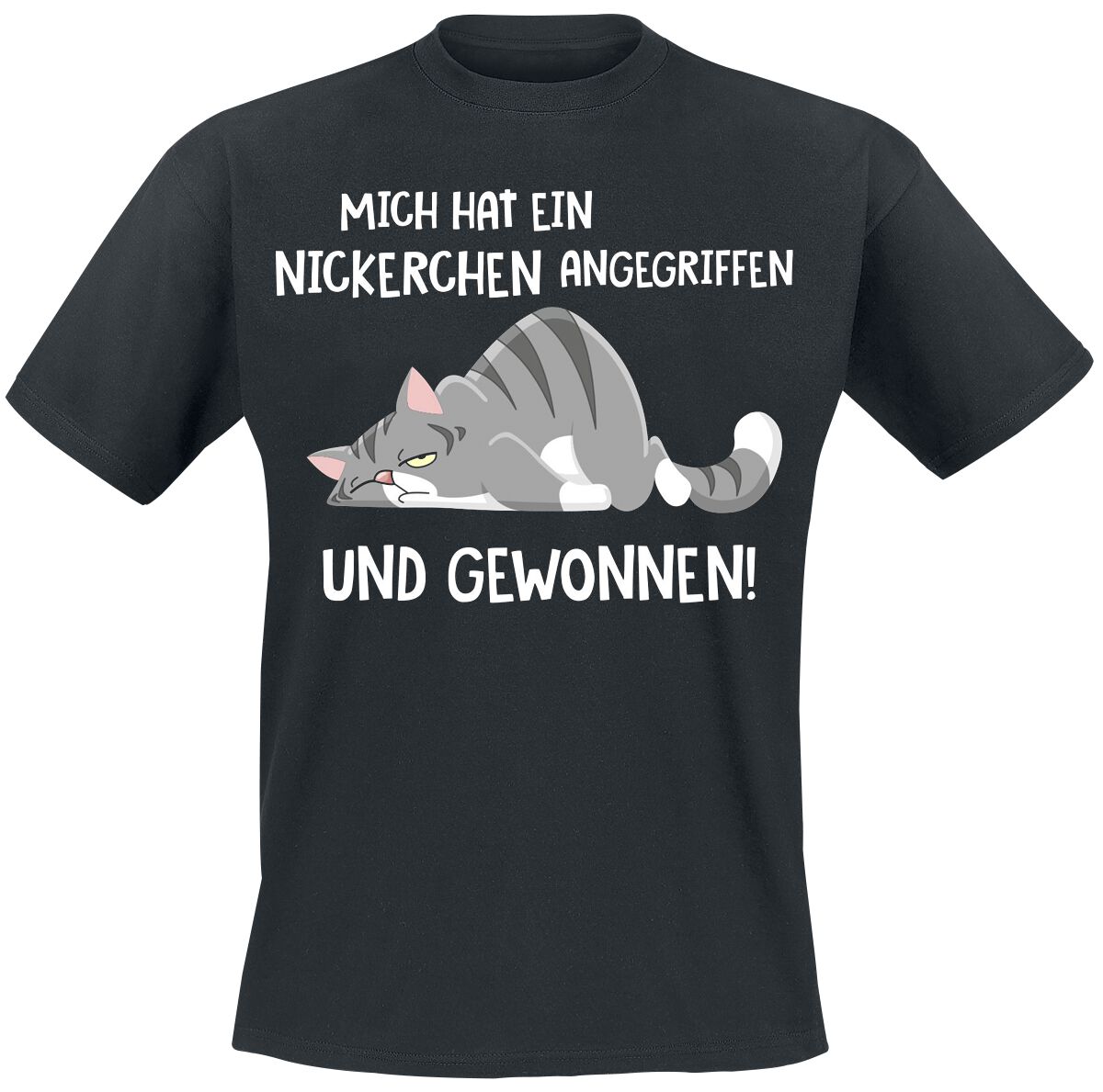 Tierisch T-Shirt – Nickerchen – M bis 4XL – für Männer – Größe M – schwarz