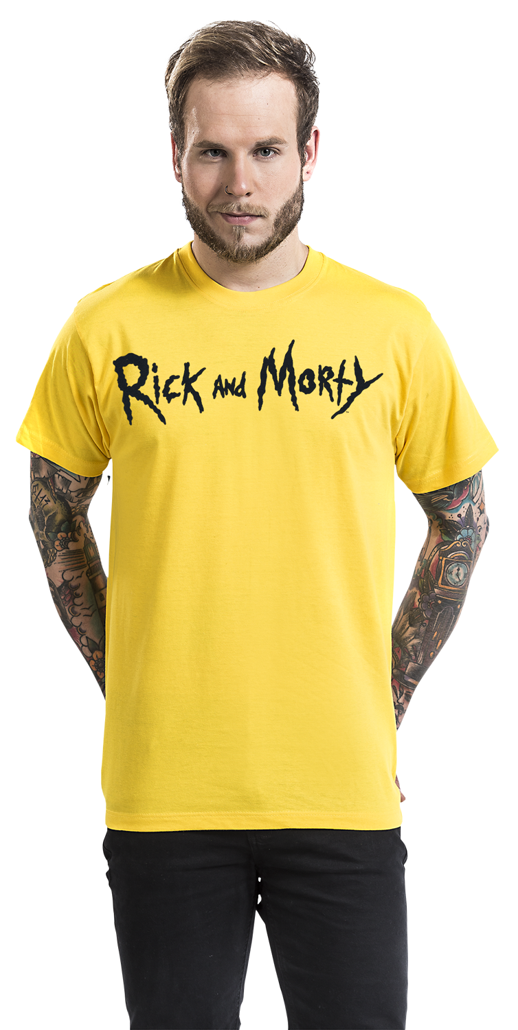 Rick And Morty Rick Mugshot T-Shirt gelb - 28.01% Rabatt