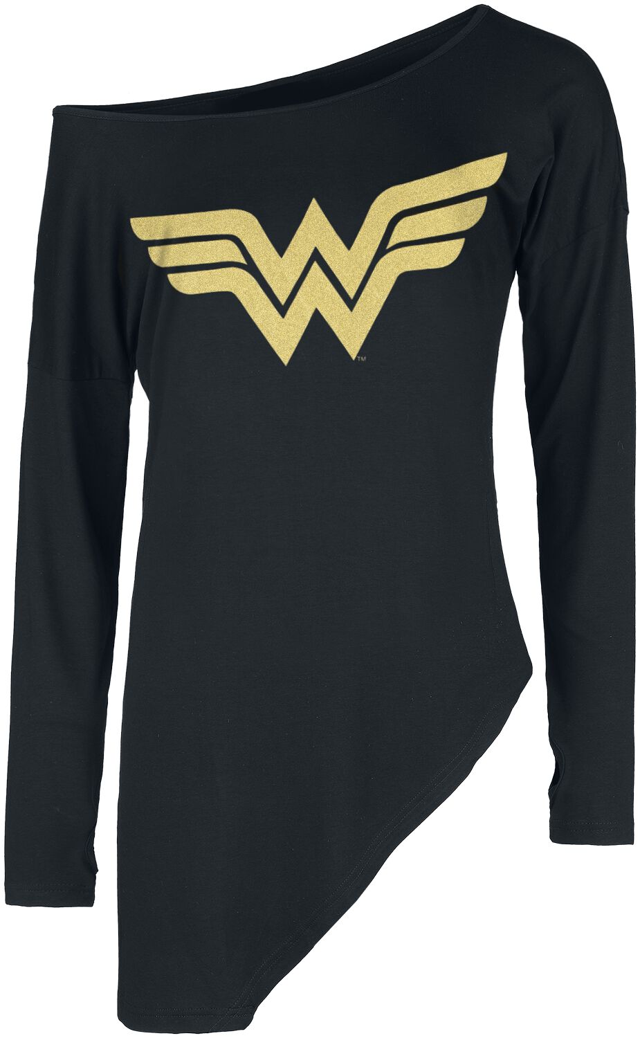 Wonder Woman Golden Symbol Langarmshirt schwarz