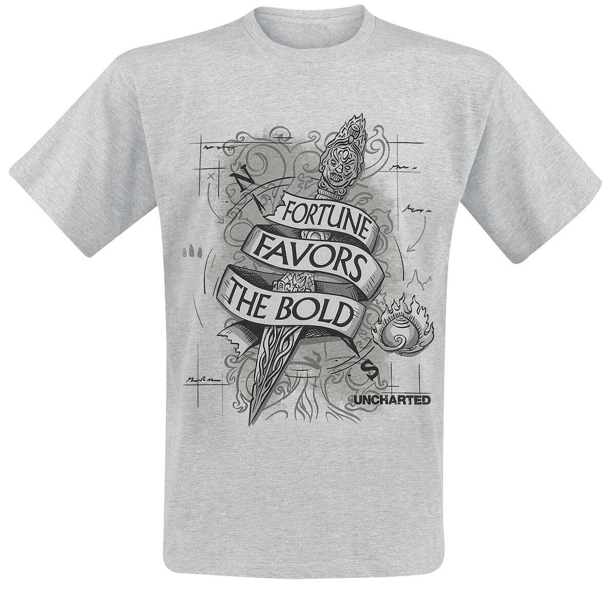 Uncharted Tattoo T-Shirt grau – 58.72% Rabatt