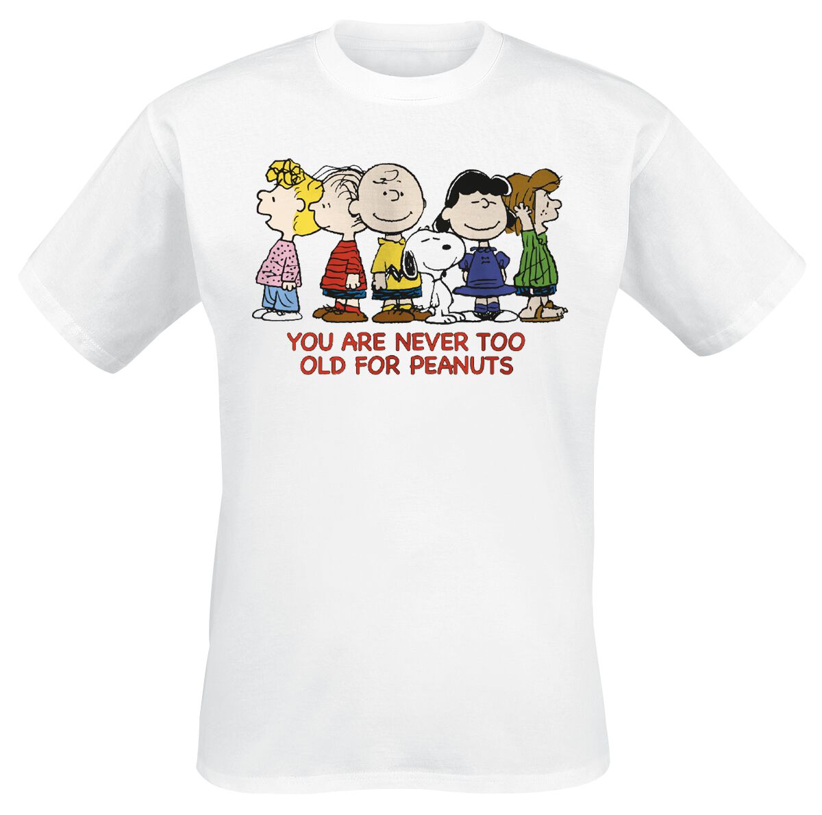 Peanuts You Are Never To Old For Peanuts T-Shirt weiß MEPEANUTS049