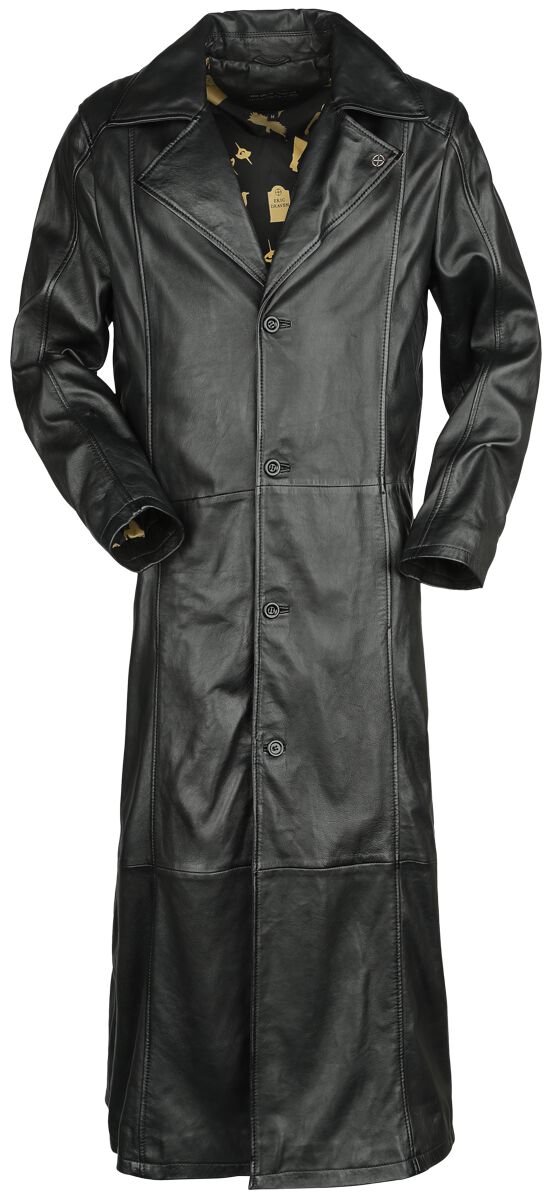 Image of Cappotto di pelle Gothic di Gothicana by EMP - Gothicana X The Crow leather coat - S a XXL - Uomo - nero