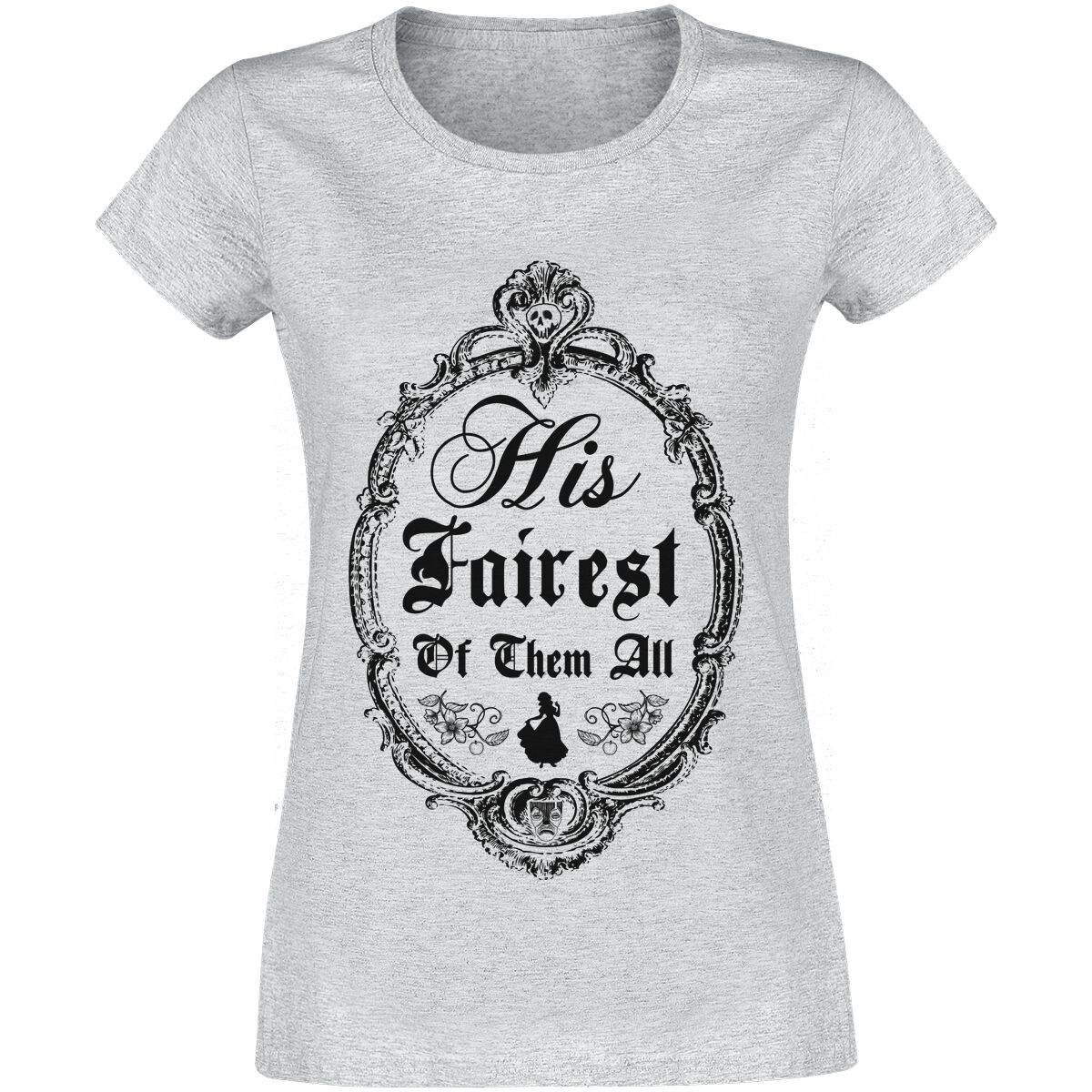 Beauty and the Beast His Fairest Of Them All T-Shirt grey