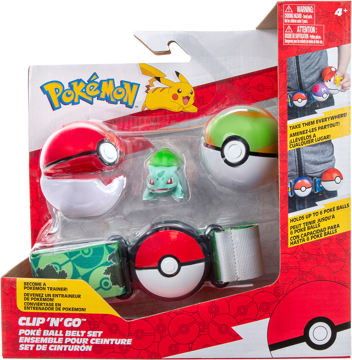 Pokémon Clip'n'Go Poké Gürtel Set - Pokeball, Nestball & Bisasam #1 Actionfigur multicolor