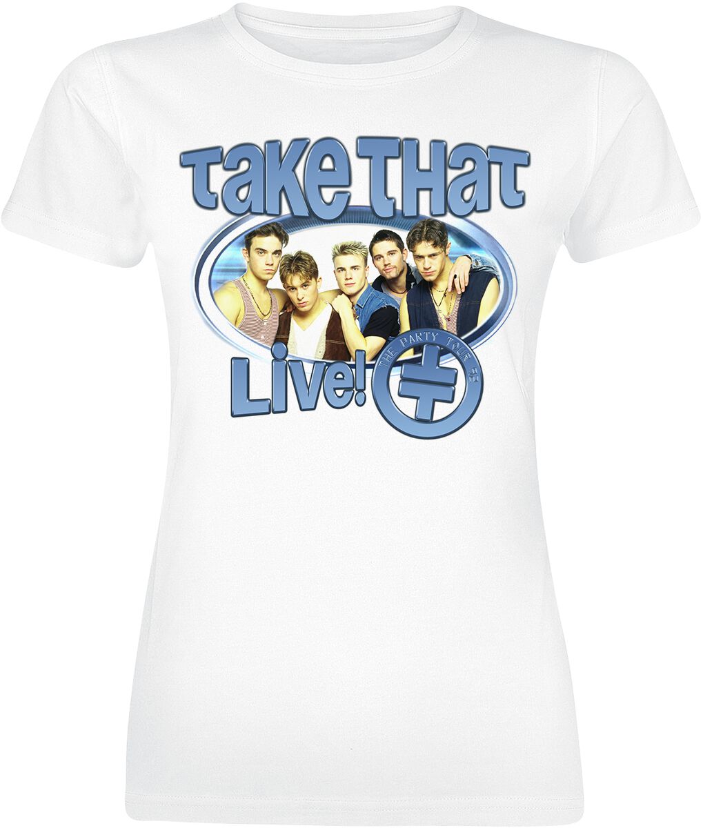 T-Shirt Manches courtes de Take That - The Party Tour - S à XXL - pour Femme - blanc