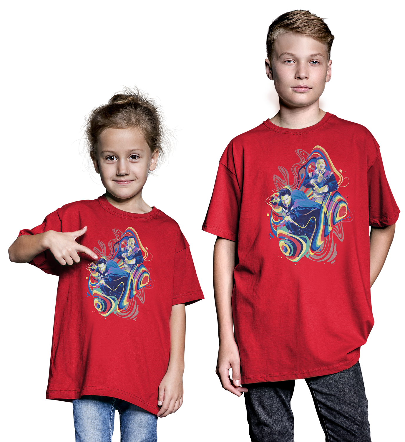 Doctor Strange Kids - In The Multiverse Of Madness - Strange Wong T-Shirt rot - 36.13% Rabatt