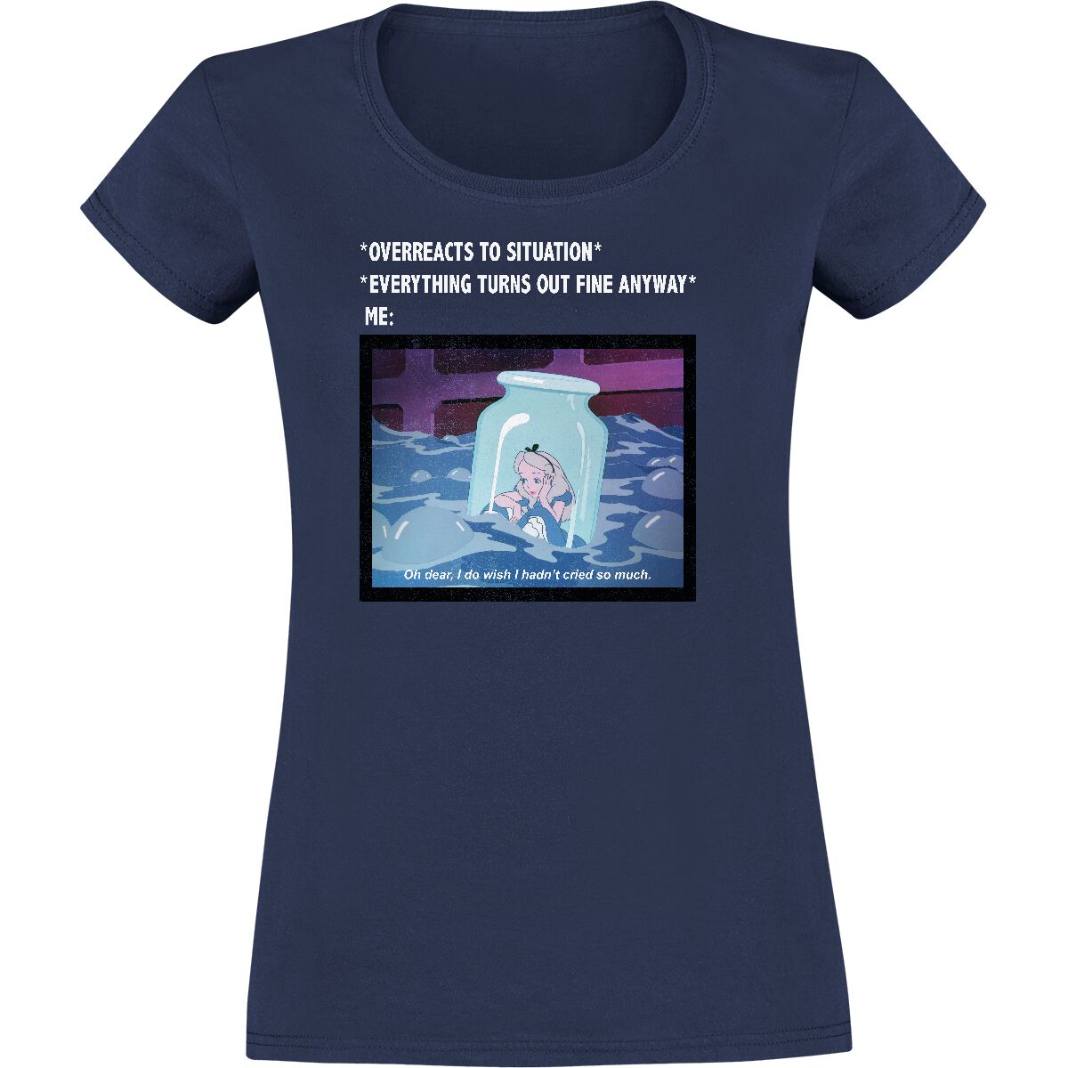 Alice in Wonderland Meme T-Shirt blue