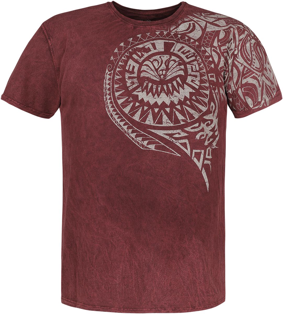 T-Shirt Manches courtes de Outer Vision - Burned Tattoo - S à M - pour Homme - rouge