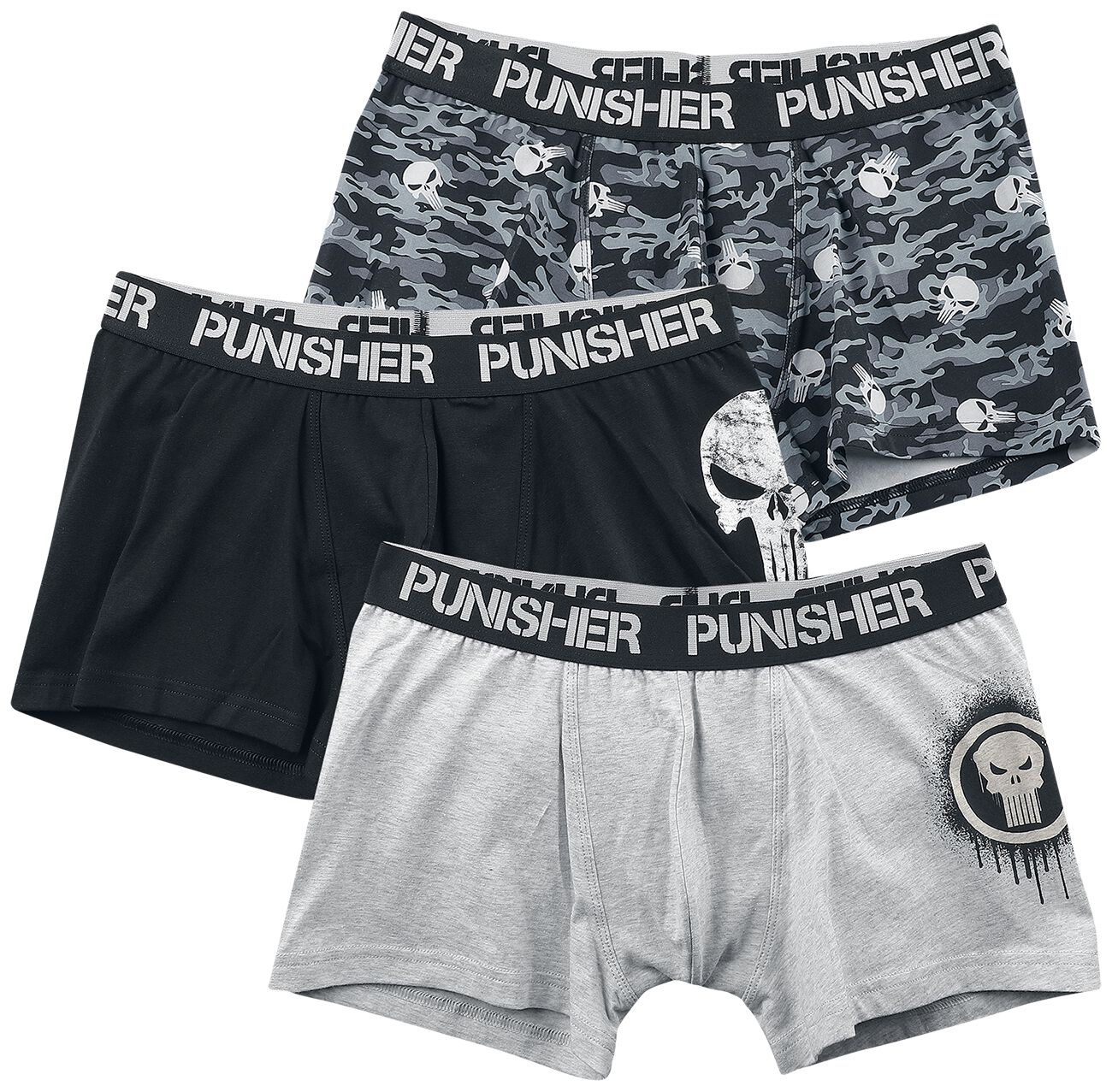 Boxer de The Punisher - Crâne - Spray - S à 5XL - pour Homme - multicolore