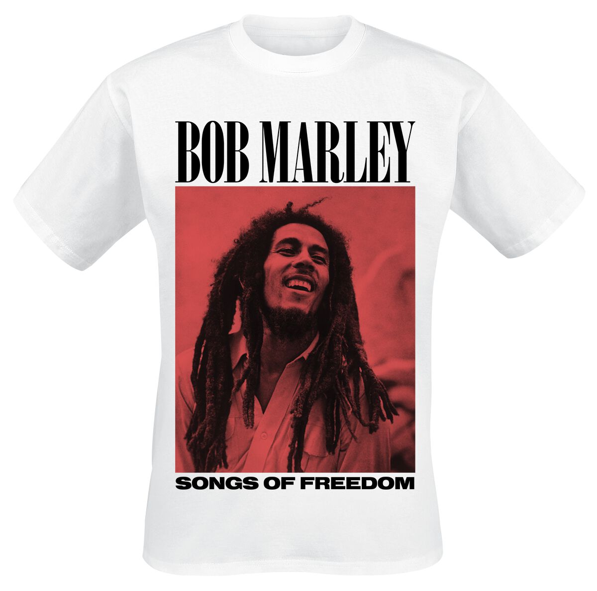 T-Shirt Manches courtes de Bob Marley - Songs Of Freedom - S à XXL - pour Homme - blanc
