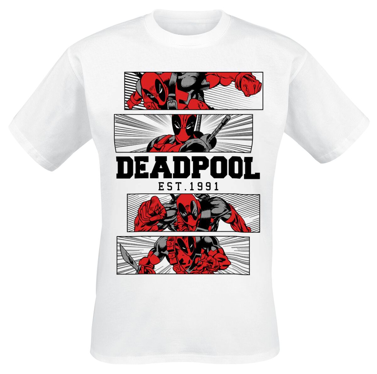 Deadpool Comic Scene T-Shirt white