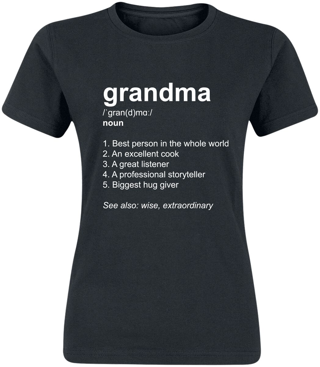 Family & Friends Definition Grandma T-Shirt black