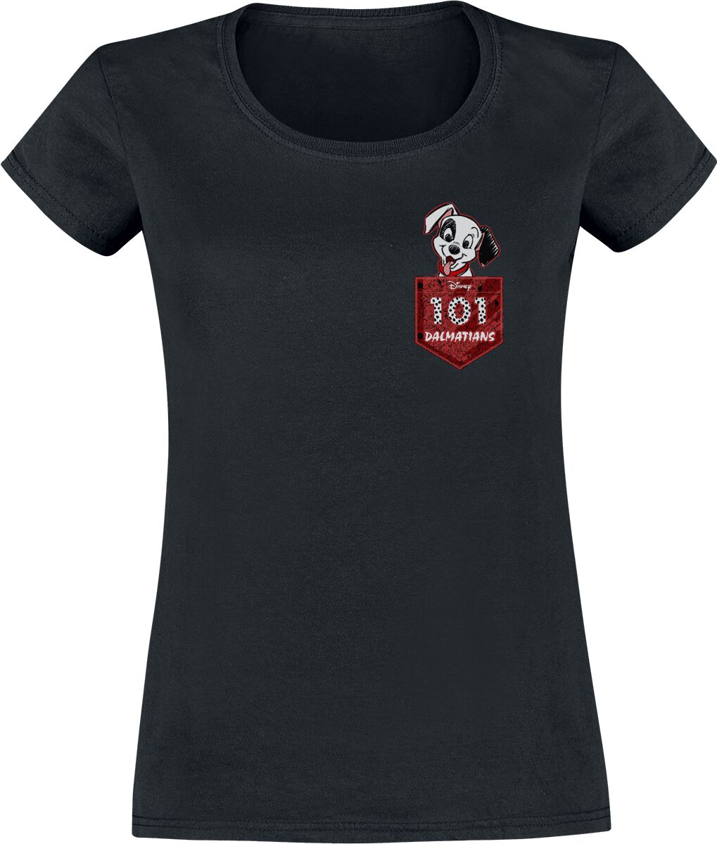 One Hundred And One Dalmatians Pocket Puppy T-Shirt black