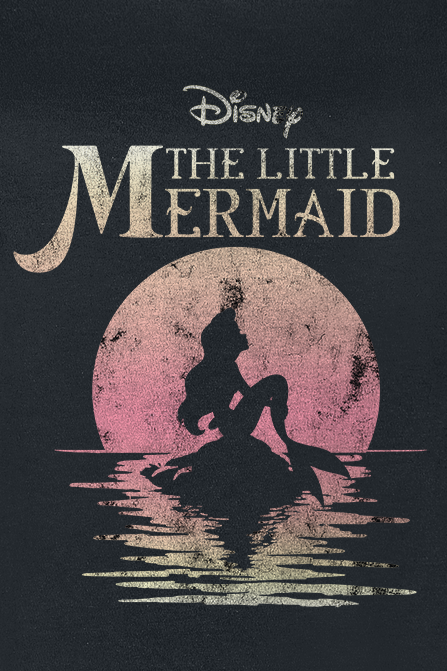 Arielle, die Meerjungfrau Mermaid Moon T-Shirt schwarz
