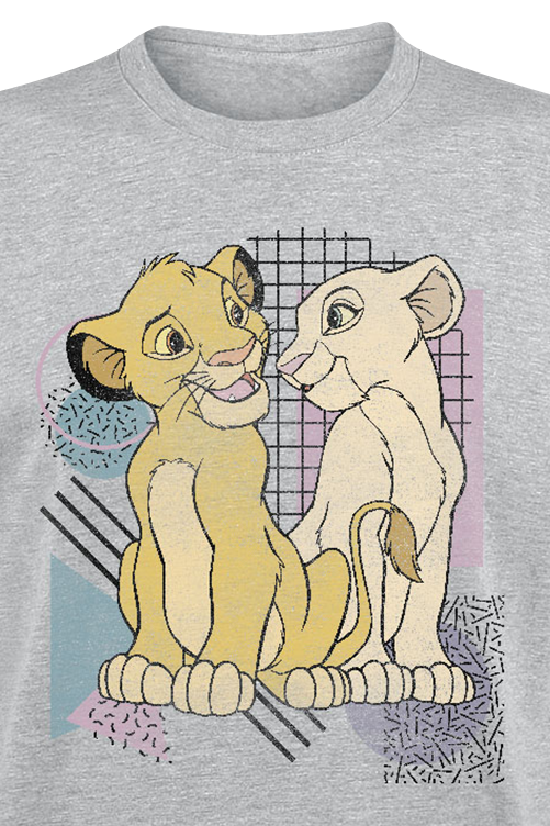 Der König der Löwen Simba und Nala T-Shirt grau