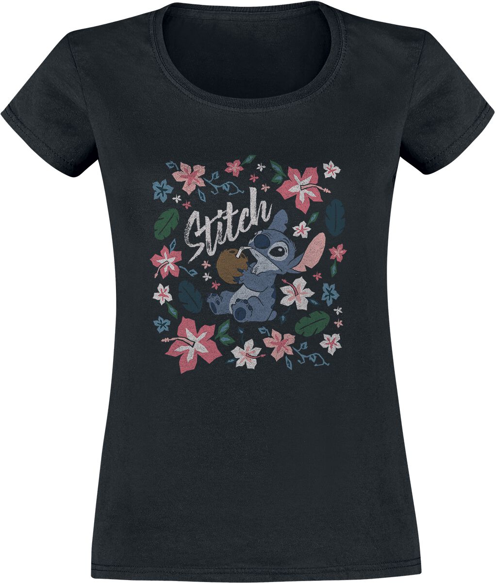 Lilo & Stitch Tropical Stitch T-Shirt black