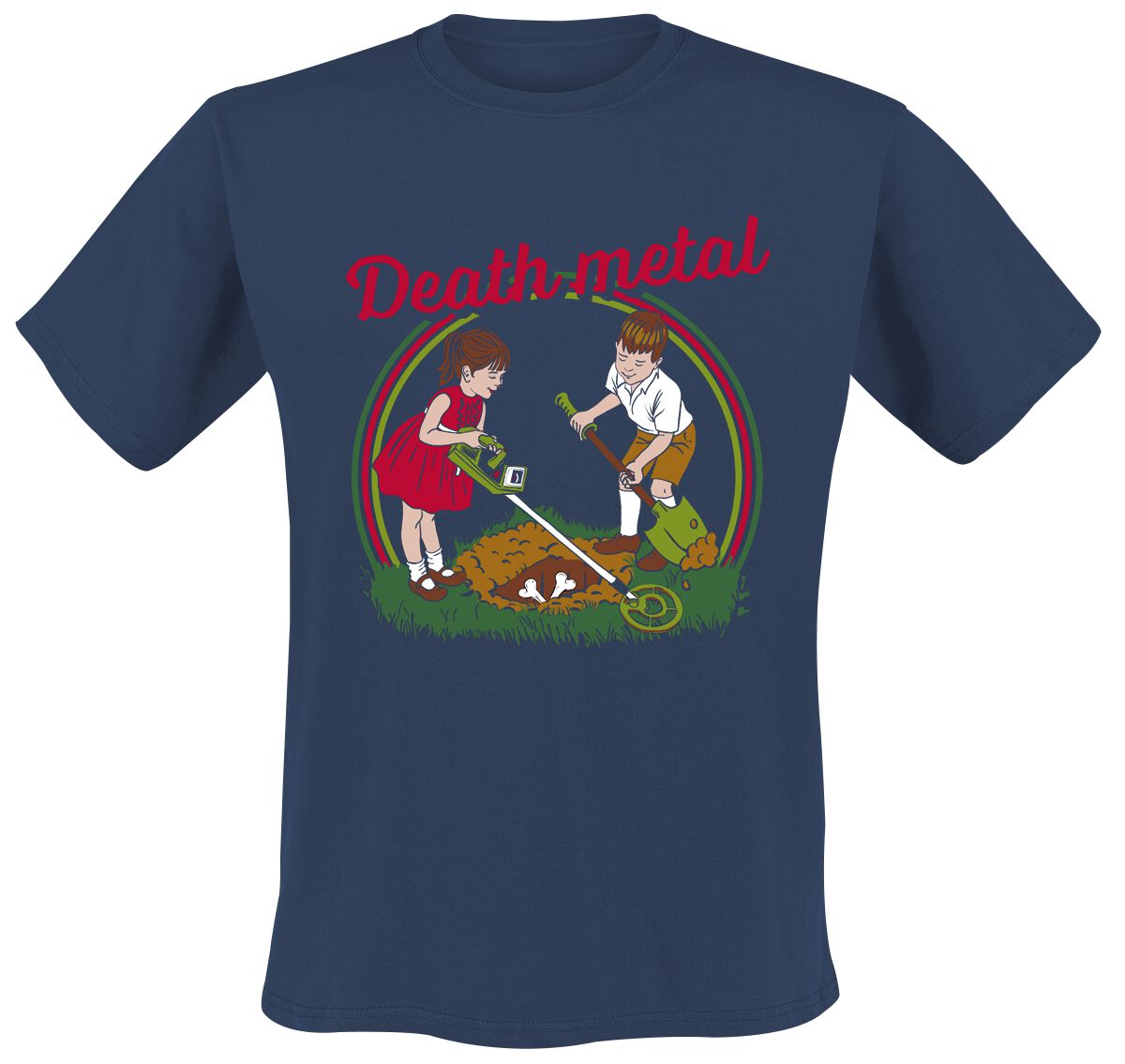 Fun Shirt Slogans - Death Metal T-Shirt navy
