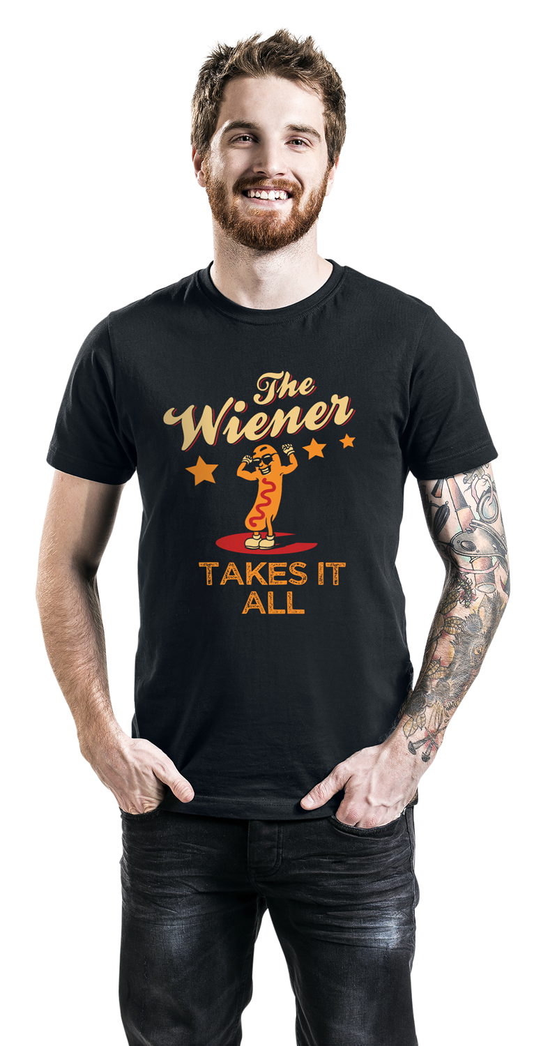 Food The Wiener Takes It All T-Shirt schwarz