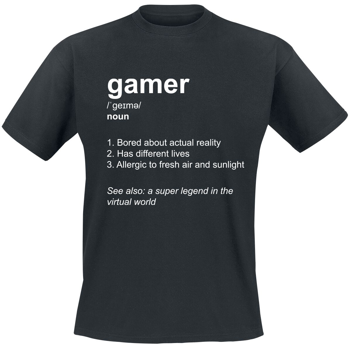 Slogans Definition Gamer T-Shirt black