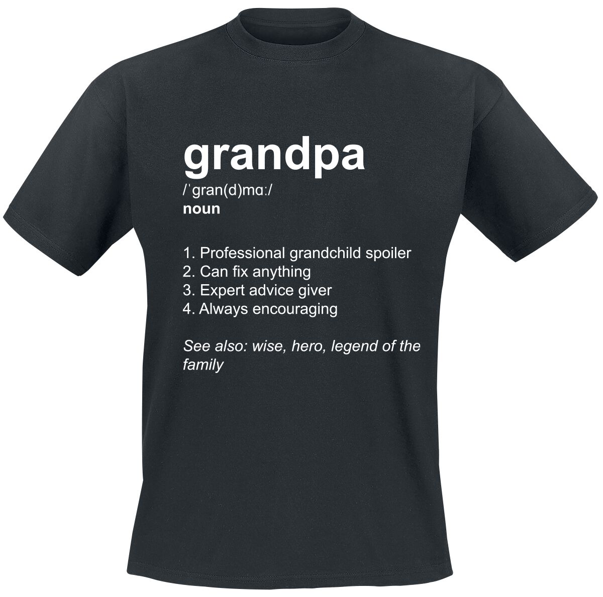 Family & Friends Definition Grandpa T-Shirt black