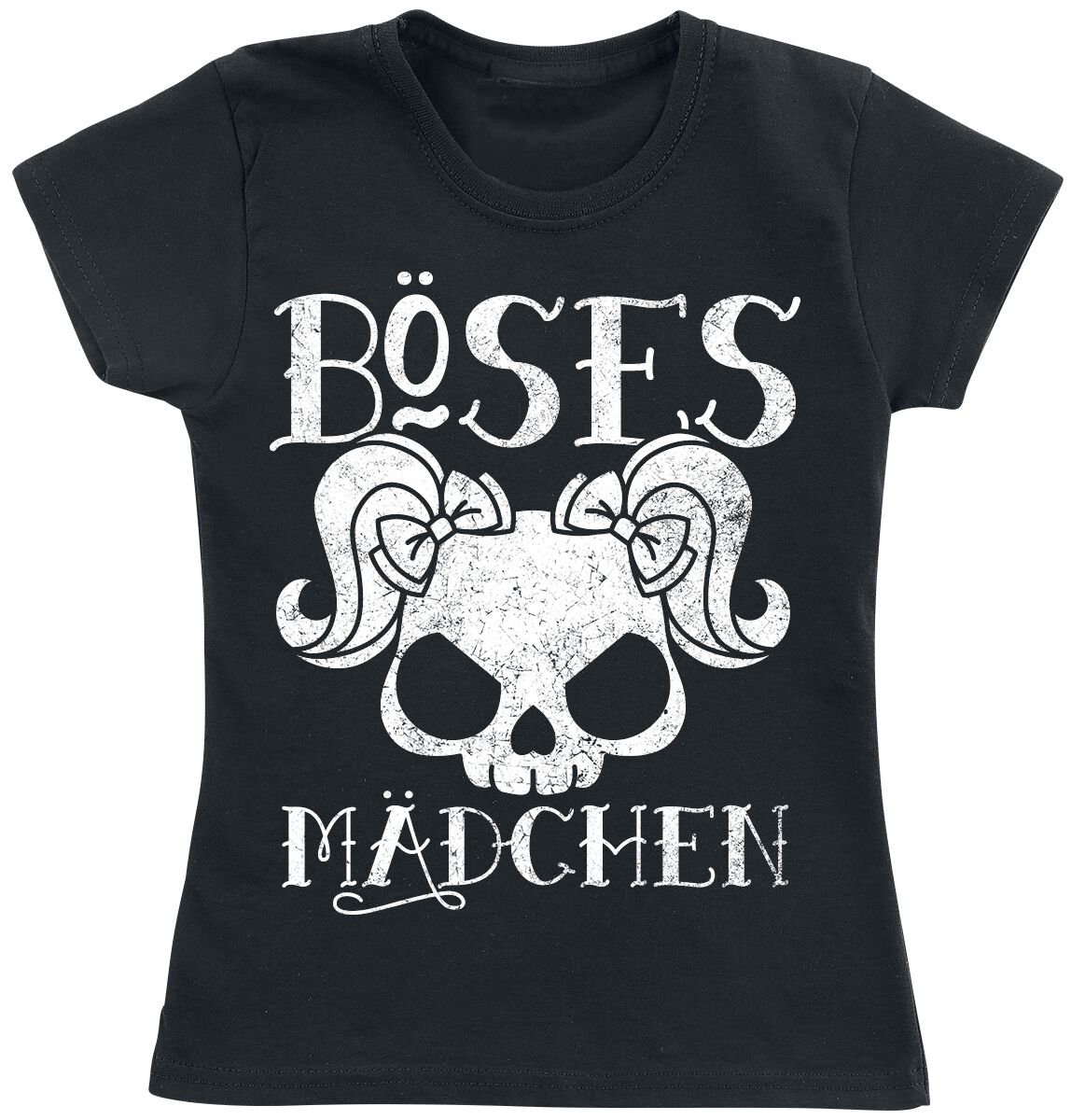 Sprüche T-Shirt – Böses Mädchen – 104 bis 164 – Größe 152 – schwarz