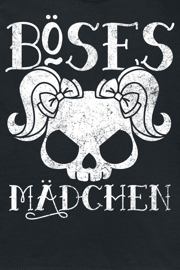 Sprüche T-Shirt - Böses Mädchen - 104 bis 164 - Größe 152 - schwarz