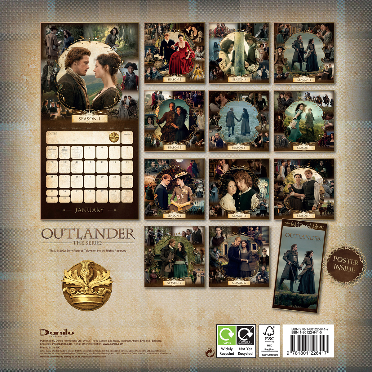 Outlander Wandkalender 2023 Wandkalender multicolor