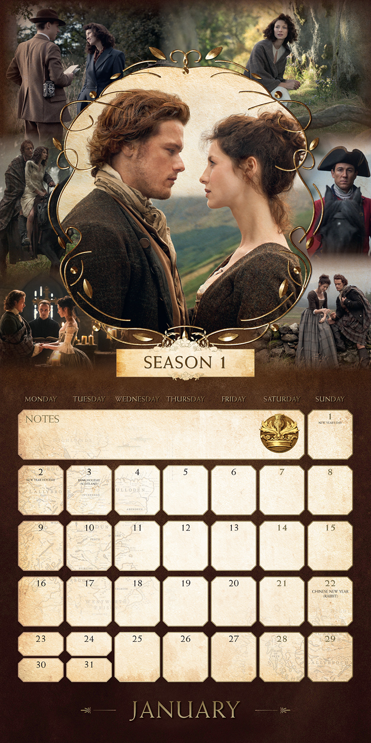 Outlander Wandkalender 2023 Wandkalender multicolor