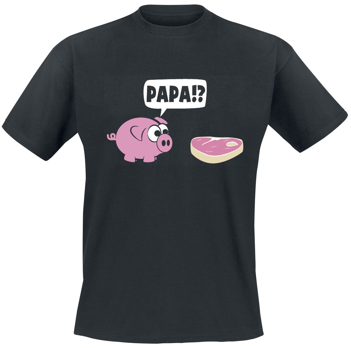 Food Papa? T-Shirt schwarz in M