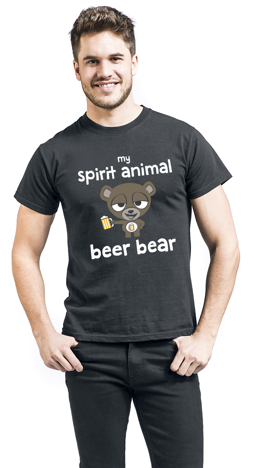 Alkohol & Party My Spirit Animal T-Shirt schwarz - 25.01% Rabatt