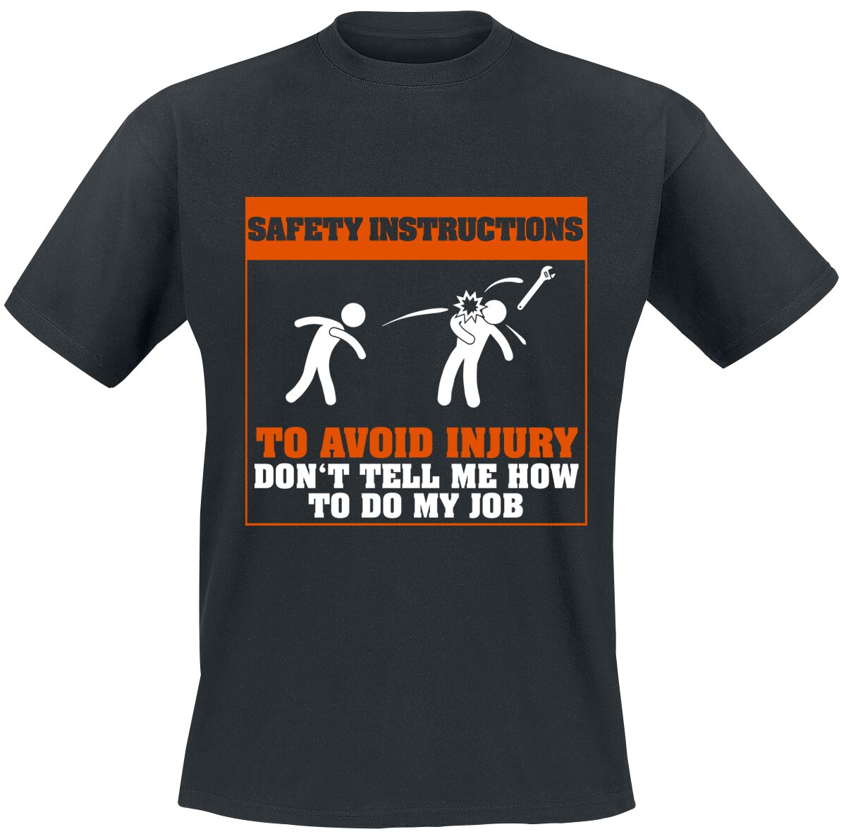 Beruf & Karriere T-Shirt - Safety Instructions - S bis 5XL - für Männer - Größe S - schwarz
