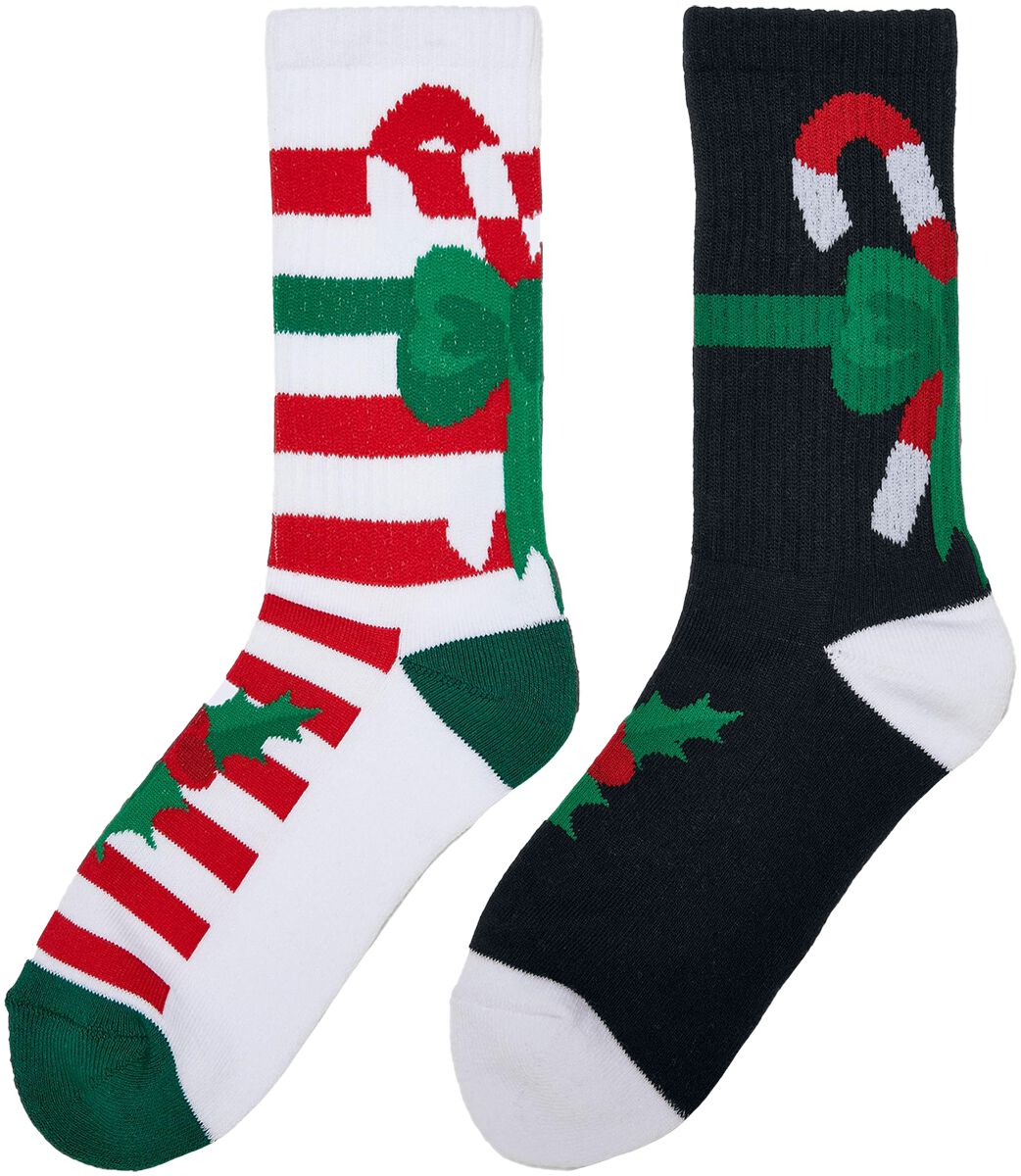 Urban Classics Two-pack of Xmas candy socks Socks multicolour