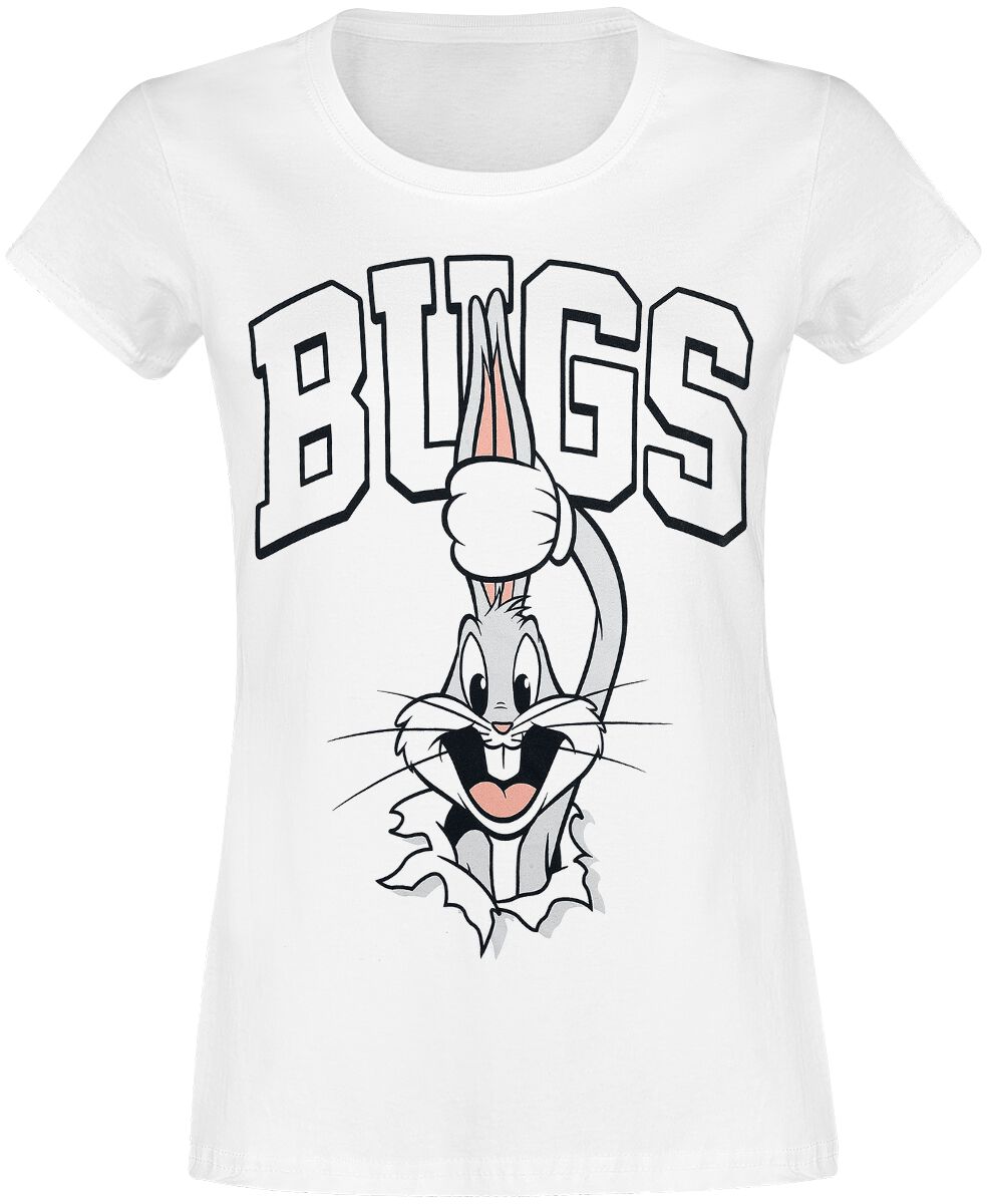 T-Shirt Manches courtes de Looney Tunes - Bugs Bunny - S à M - pour Femme - blanc
