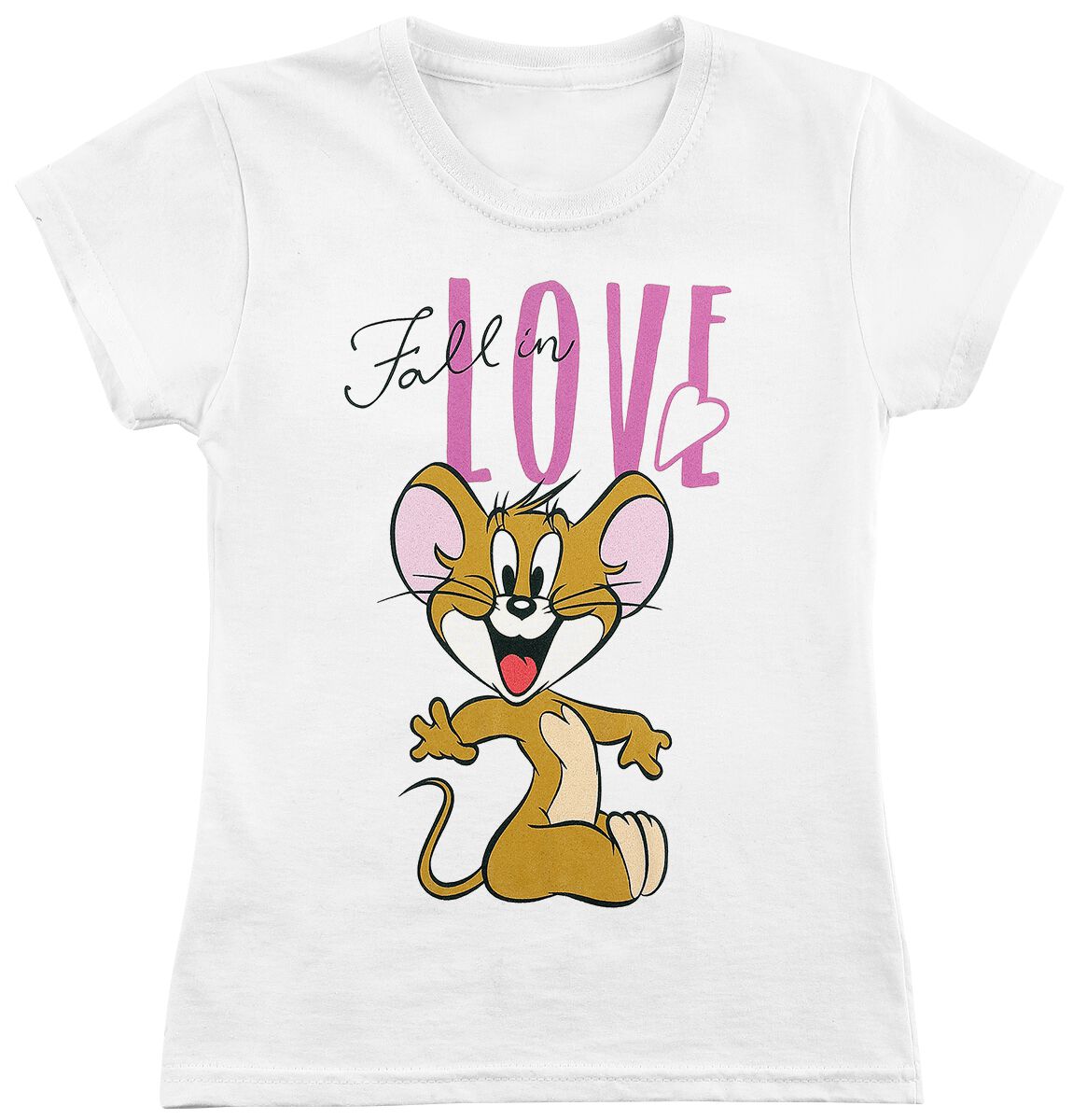 T-shirt de Tom Et Jerry - Kids - Love - 104 à 152 - pour filles - blanc
