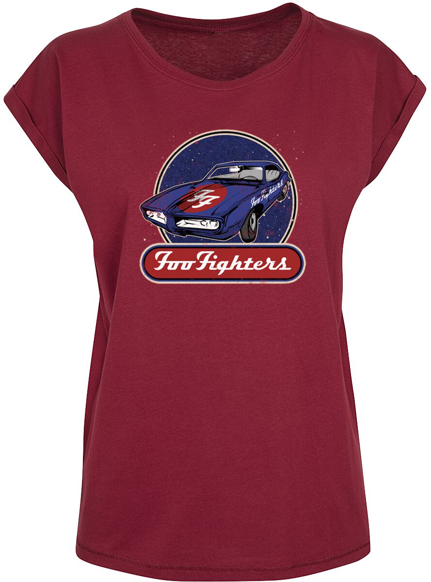 Levně Foo Fighters Corvette Dámské tričko burgundská červeň