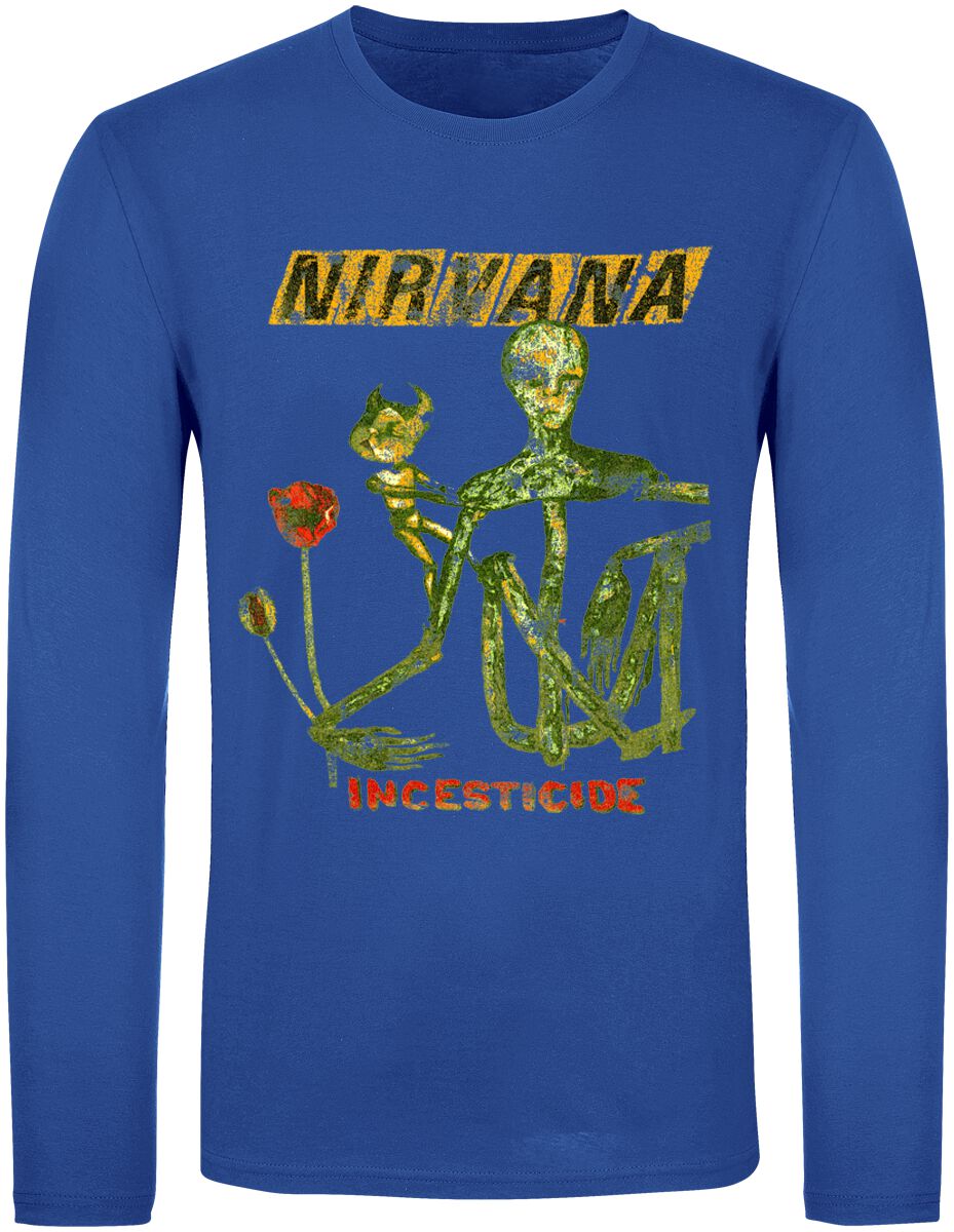 Nirvana Langarmshirt - Reformant Incesticide - S bis XXL - für Männer - Größe XL - blau  - Lizenziertes Merchandise!