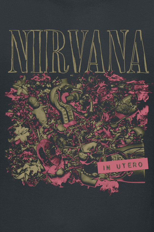 Nirvana T-Shirt - In Utero Collage - S - für Männer - Größe S - schwarz  - Lizenziertes Merchandise!