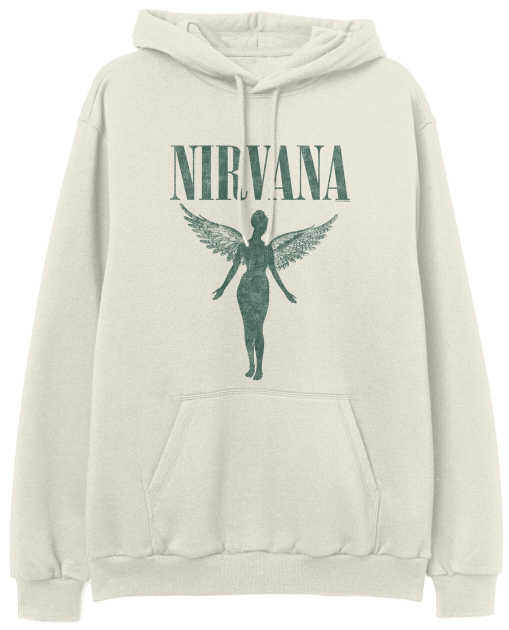 Nirvana Kapuzenpullover - Angel - S bis XXL - für Männer - Größe M - beige  - Lizenziertes Merchandise!