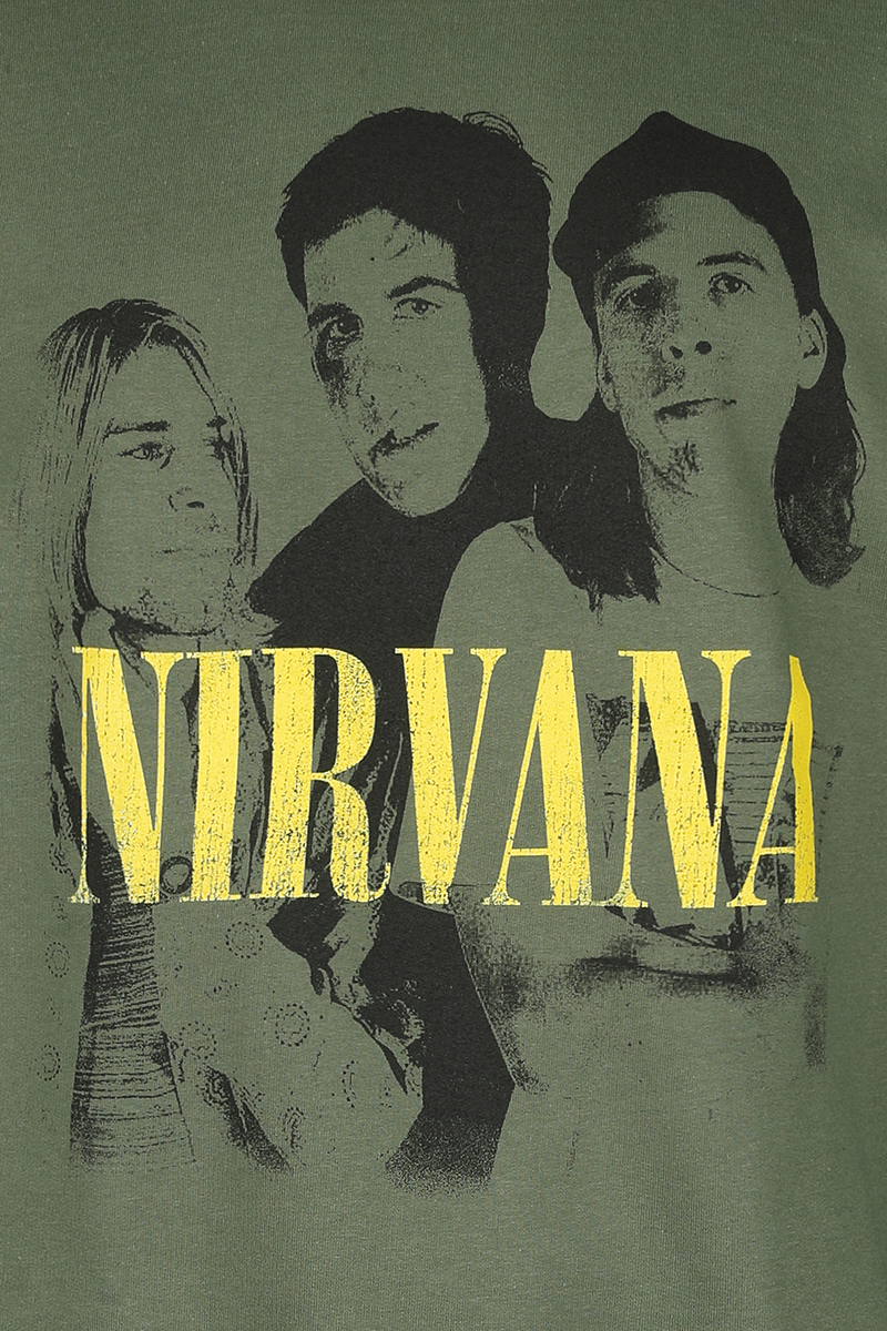 Nirvana Photo Langarmshirt grün