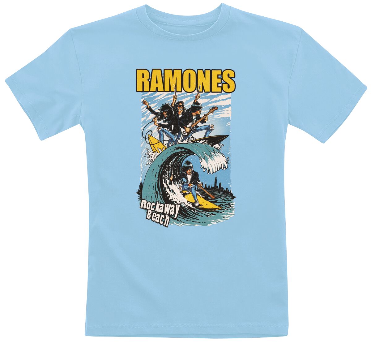 Ramones T-Shirt für Kleinkinder - Kids - Rockaway Beach - für Mädchen & Jungen - blue  - Lizenziertes Merchandise!