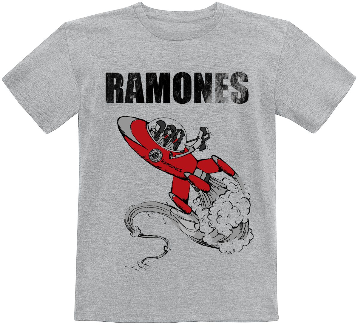 T-shirt de Ramones - Kids - Rocket - 104 à 152 - pour filles & garçonse - gris