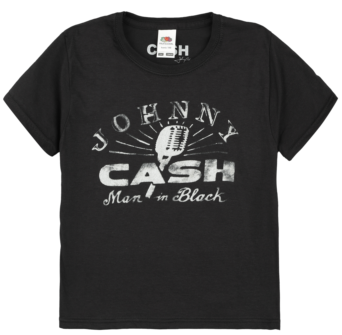 Johnny Cash - Kids - Man In Black - T-Shirt - schwarz