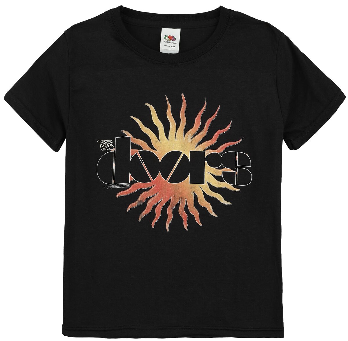 Image of T-Shirt di The Doors - Kids - Sun - 104 a 140 - ragazzi & ragazze - nero