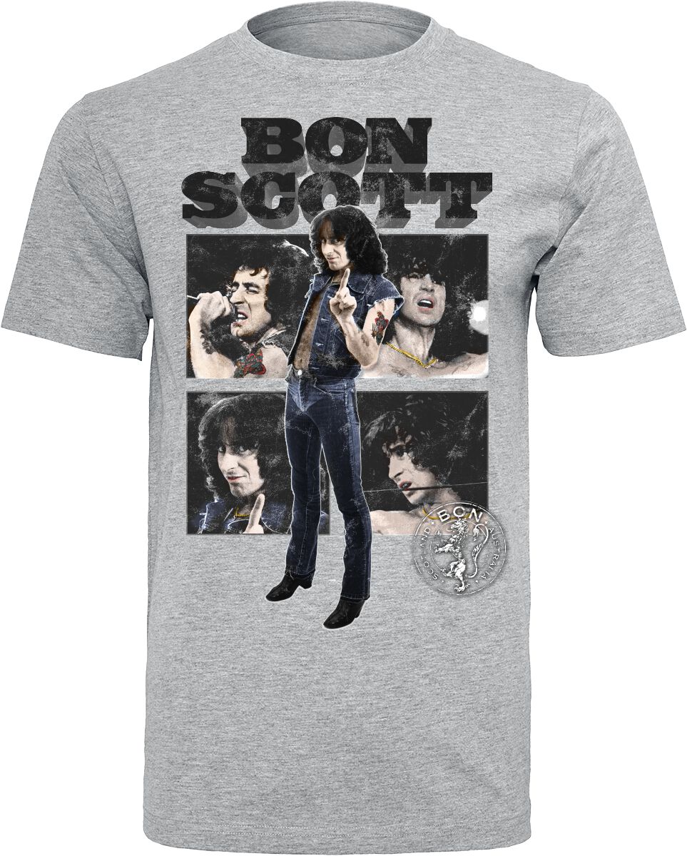 Bon Scott Live Photo T-Shirt grey