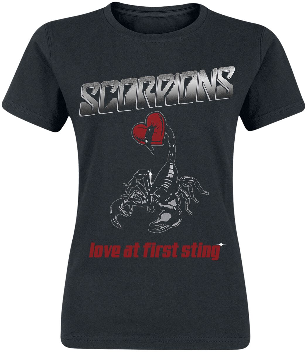 Scorpions T-Shirt - Pierced Heart - S bis XXL - für Damen - Größe L - schwarz  - Lizenziertes Merchandise!