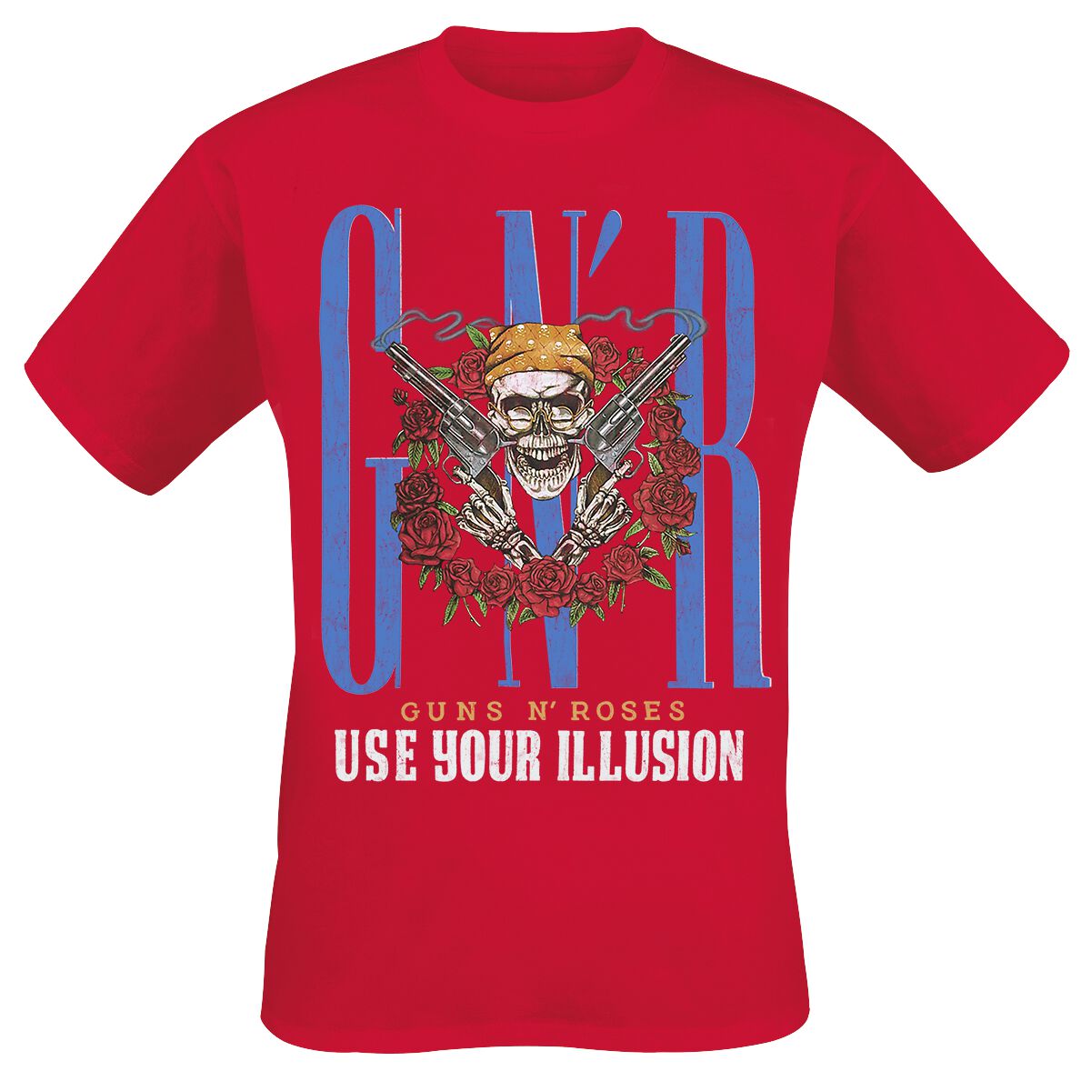 T-Shirt Manches courtes de Guns N' Roses - Use Your Illusion Americana - S à XXL - pour Homme - roug